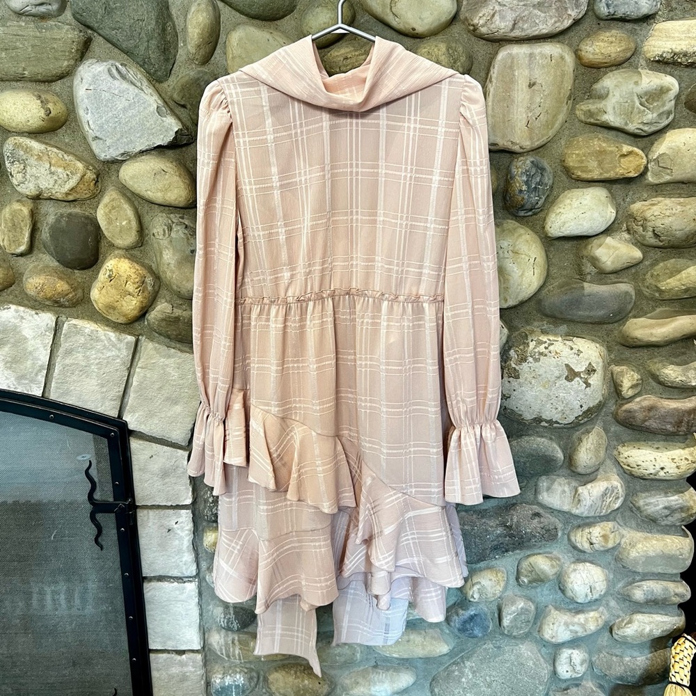 See By Chloe Blush Pink Layered Long Sleeve Dress
